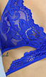 Blauw Kanten Crossover Lingerie Setje