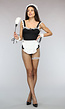 French Maid Huishoudster Kostuum