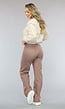 Beige Cropped Bomber Jack