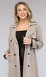 Taupe Trenchcoat met Tailleband