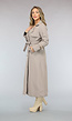 Taupe Trenchcoat met Tailleband