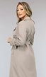 Taupe Trenchcoat met Tailleband