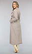 Taupe Trenchcoat met Tailleband