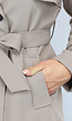 Taupe Trenchcoat met Tailleband