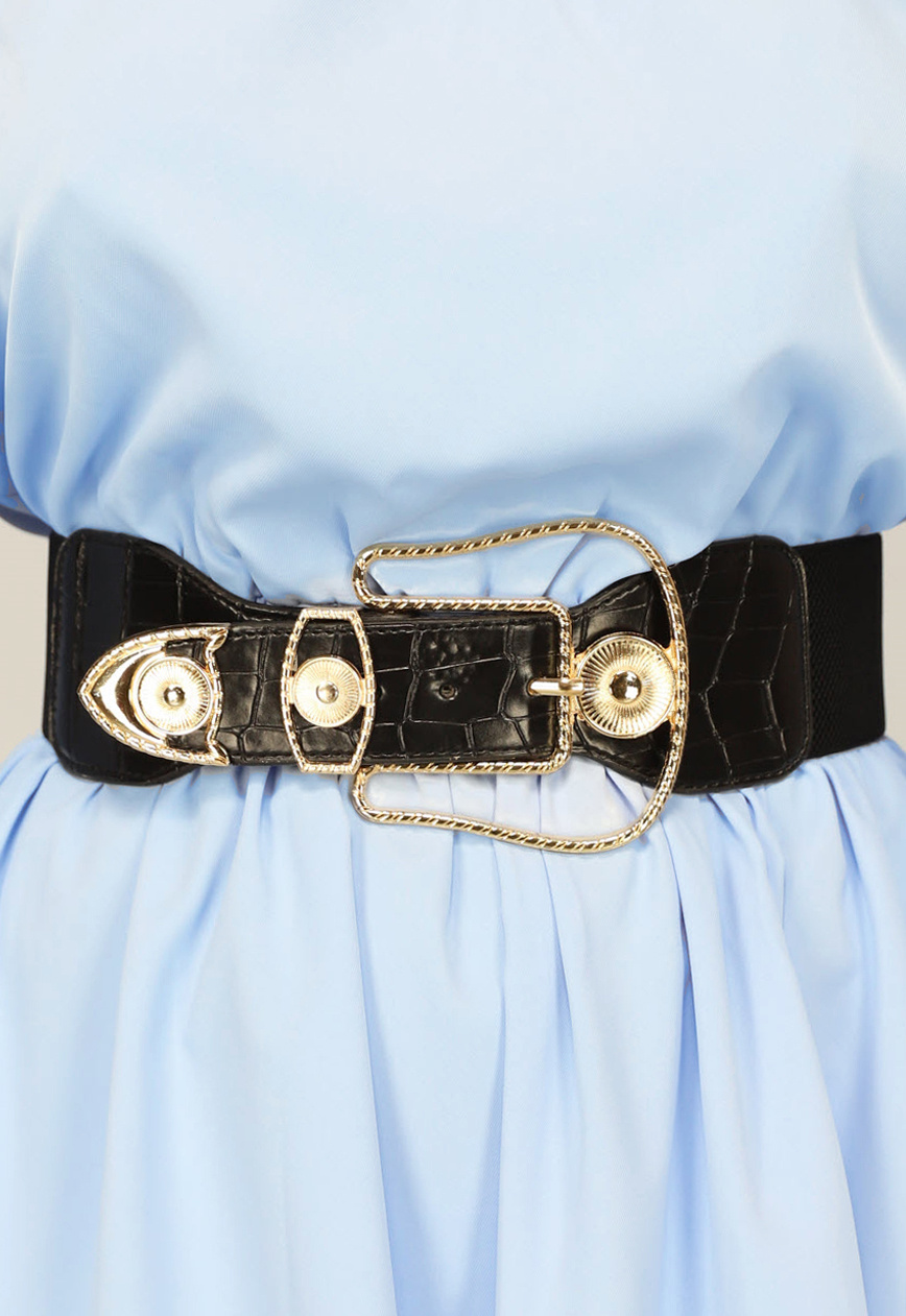 zwarte-elastische-taille-riem-met-gouden-gesp-uwantisell-nl