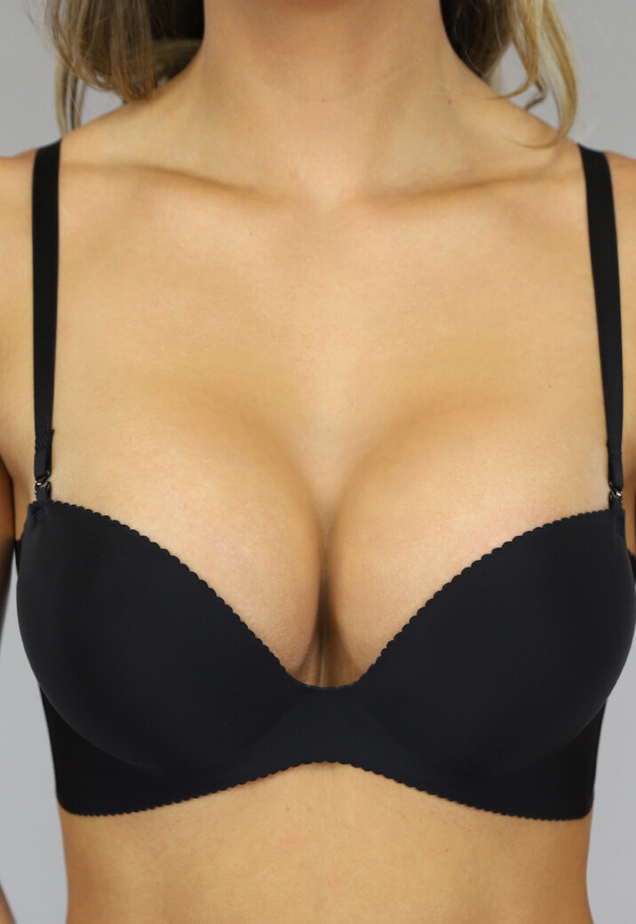 Naadloze Zwarte Maximizer BH met Afneembare Bandjes