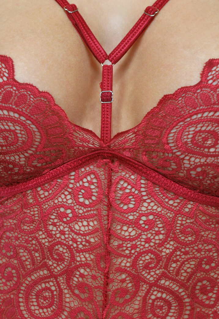 Rode Kanten Body met Straps