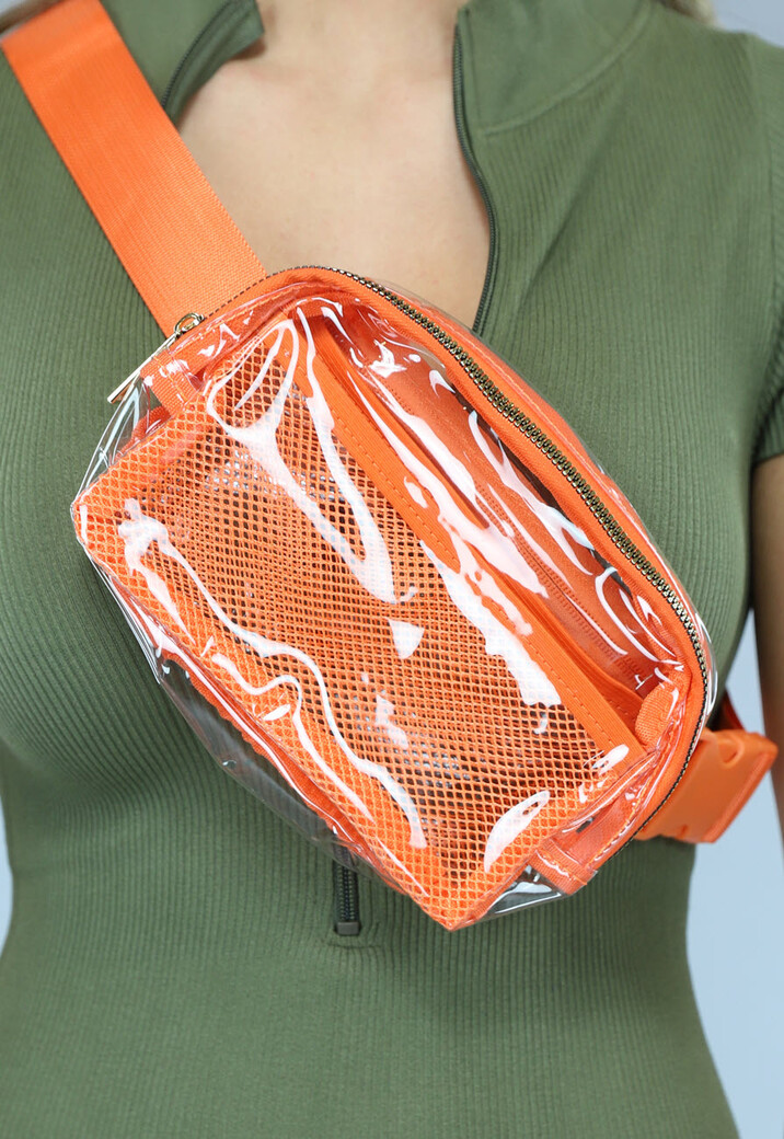 Doorzichtige Oranje Fanny Pack