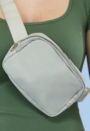 Verstelbare Fanny Pack in Taupe