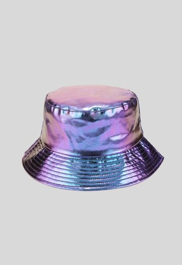 OP=OP.14.AV Paarse Metallic Bucket Hat