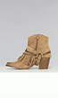 Bruine Korte Western Boots met Franjes