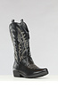 Zwarte Lederlook Western Boots met Stiksels