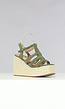 Bohemian Espadrilles met Sleehak in Khaki