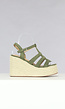 Bohemian Espadrilles met Sleehak in Khaki