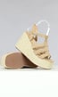 Camel Boho Espadrilles met Sleehak