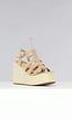 Camel Boho Espadrilles met Sleehak