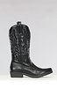 Zwarte Lederlook Cowboylaarzen