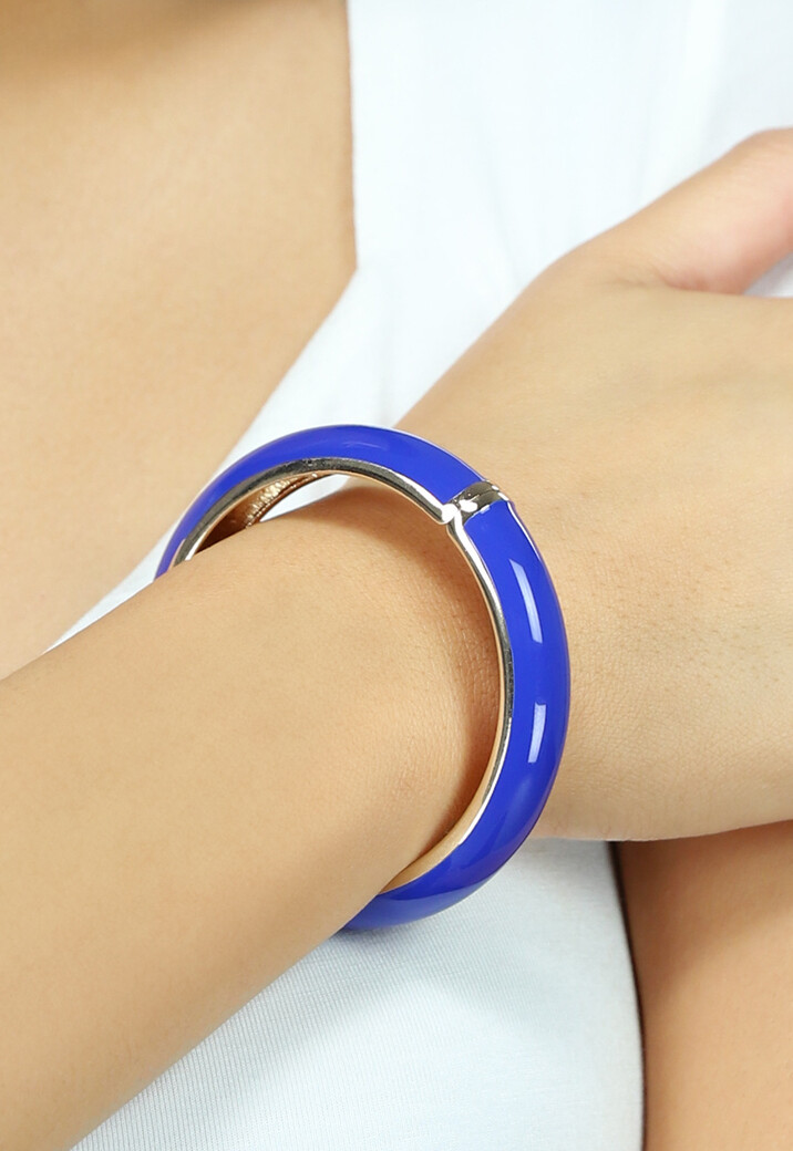 Blauwe Bangle Armband