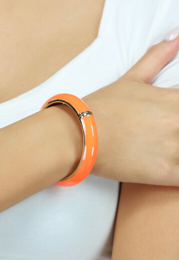 ORANJE-F Neon Oranje Bangle Armband