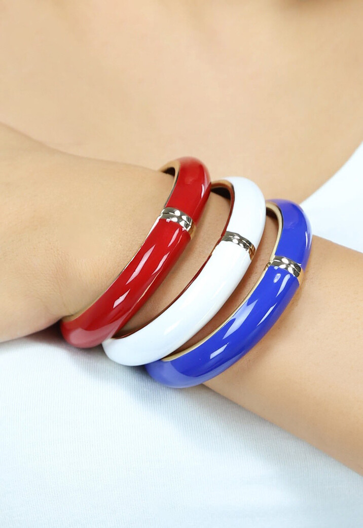 Rode Bangle Armband