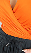 Oranje Longsleeve Basic Body met Overslag