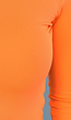 Neon Oranje Top met One Shoulder