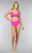 Hardroze Padded Bikinitop met Gedraaid Detail