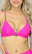 Fuchsia Triangel Bikinitopje met Uitneembare Pads