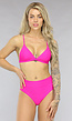 Fuchsia Triangel Bikinitopje met Uitneembare Pads