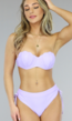 Lila Push-Up Mermaid Bikini Top met Schelpen Look