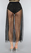 Zwarte Lange Festival Rok met Ingewerkt Broekje