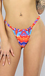 Cheeky Tanga Bikinibroekje met Print