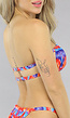 Print Bandeau Bikinitop met Cut Out