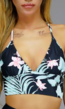 Leaf Print Bikini Top