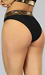 Zwart met Goud Bikinibroekje met Fishnet Effect