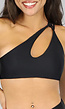 Zwarte Bikinitop met Padding en Gevlochten Detail