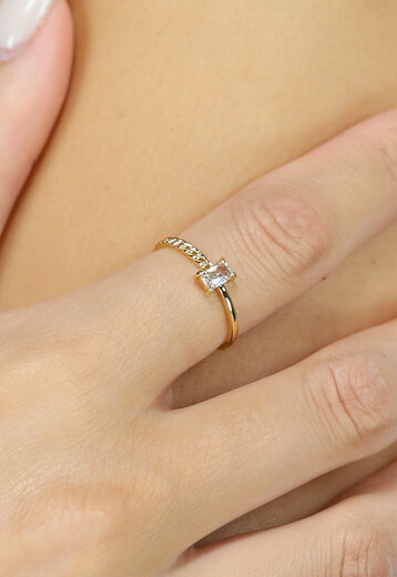 NEW1303 Gouden Diamant Ring