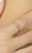 Gouden Diamant Ring met Schakel Detail