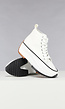 Witte Sneakers met Dikke Zool
