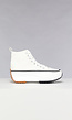 Witte Sneakers met Dikke Zool