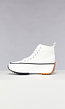 Witte Sneakers met Dikke Zool