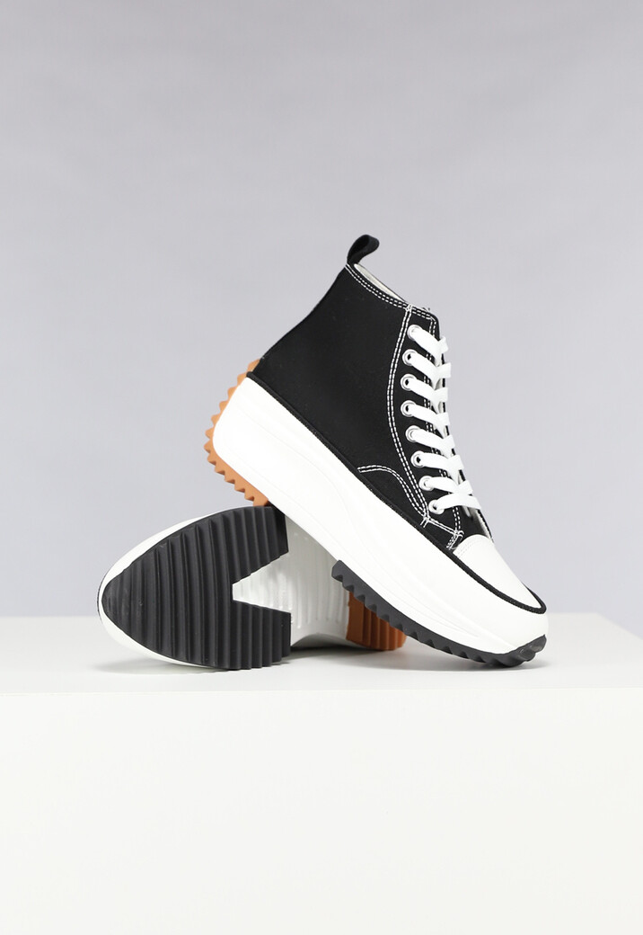 Zwarte Hoge Platform Sneakers