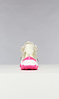 Chunky Beige Sneakers met Roze Zool