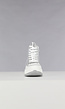 Zilveren Hoge Plateau Sneakers met Rits