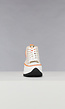 Nude Platform Sneakers met Oranje/Gouden Details