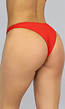 Rood Bikinibroekje met Ribstof