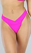 Neon Roze Bikinibroek met Overslag