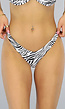 Bikinibroekje met Zebra Print en Glitter Details