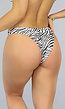 Bikinibroekje met Zebra Print en Glitter Details