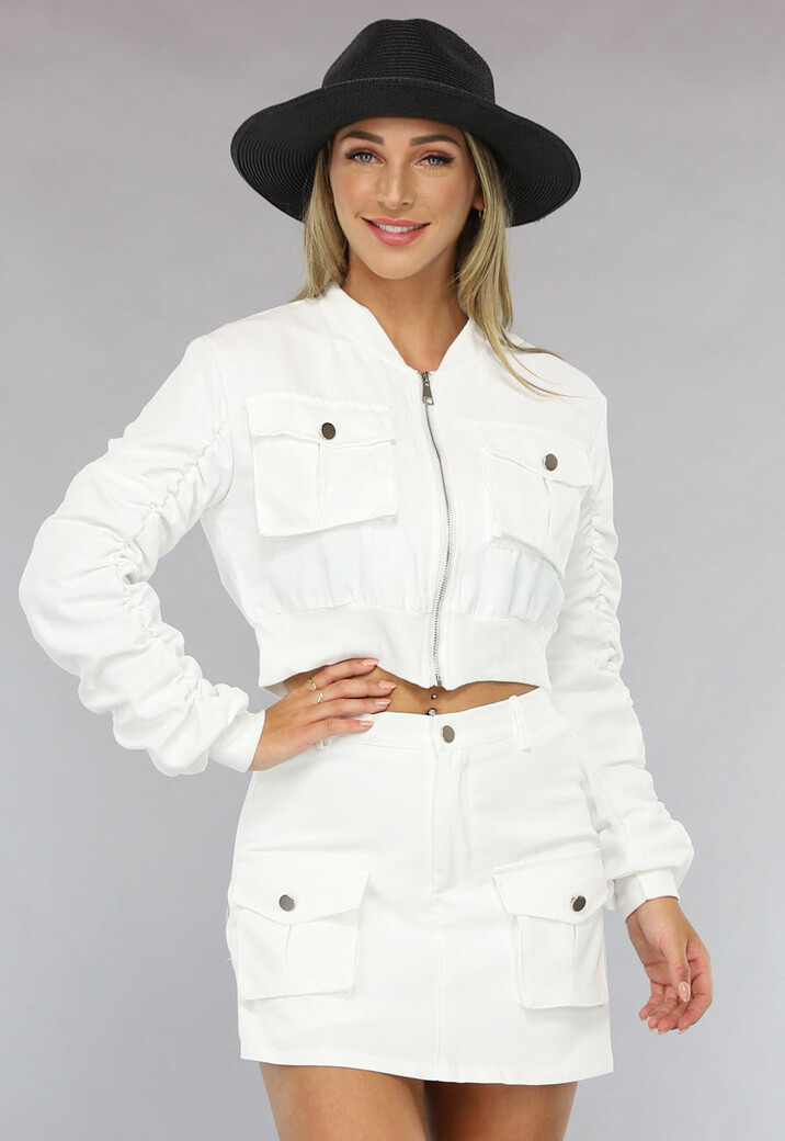 Witte Cargo Two Piece met Skort